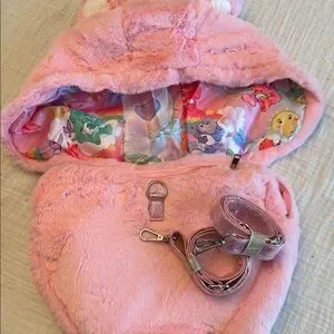 NWT Dolls Kill x Care Bears Lotsa Heart Hoodie Pink Backpack Dolls Kill x Care BearsHeart Shaped Hoodie Plush Backpack - Pink main image 3